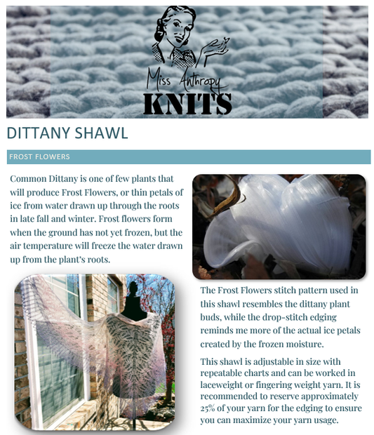 New Pattern Available! Dittany Shawl