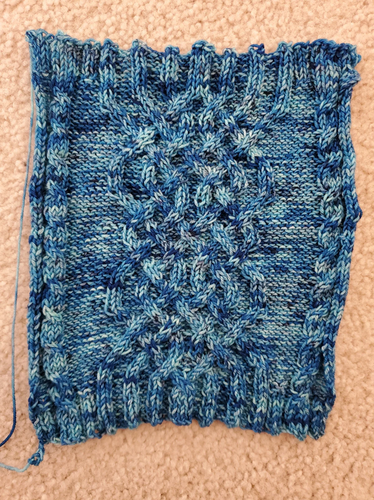 Pacific Cabled Sweater Begins